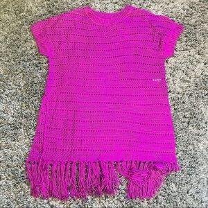 Roaman’s Crochet Fringe Purple Pullover – Size 12 – New With Tags 💜✨